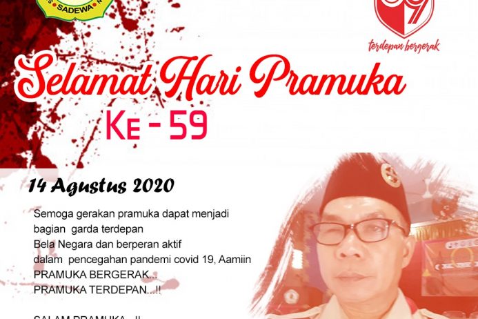 Ucapan Selamat Hari Pramuka Oleh Drs. Harminto M.M Kepala Sekolah SMK Kesehatan Sadewa Yogyakarta
